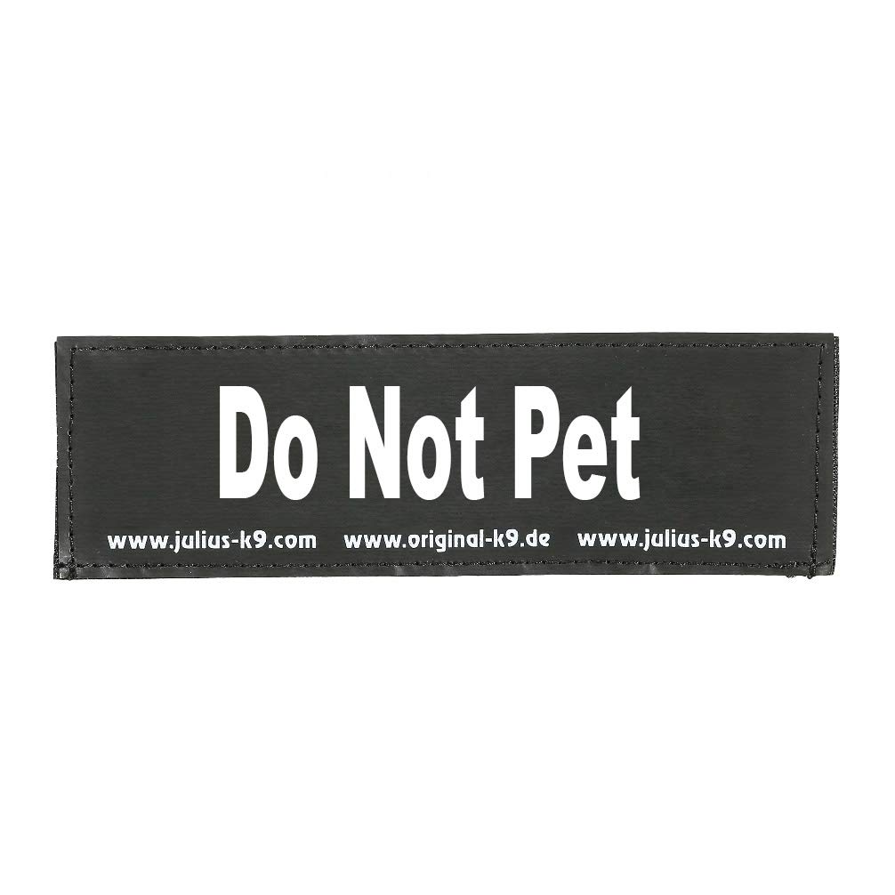 Interchangeable Patches, 1 pair, Do Not Pet, Size: Large, Black