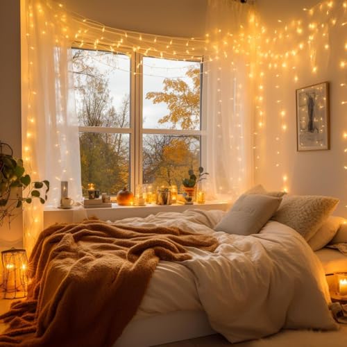 Image of 10 Meter 36 LED Warm White Fairy String Lights for Decoration | Plug & Play Energy Efficient Rice Lights for Home Room Diwali Bedroom Festival Decor (Warm White) Pack of 1