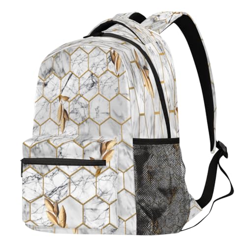 Sac à dos d'école géométrique 21L pour ordinateur portable voyage et loisirs