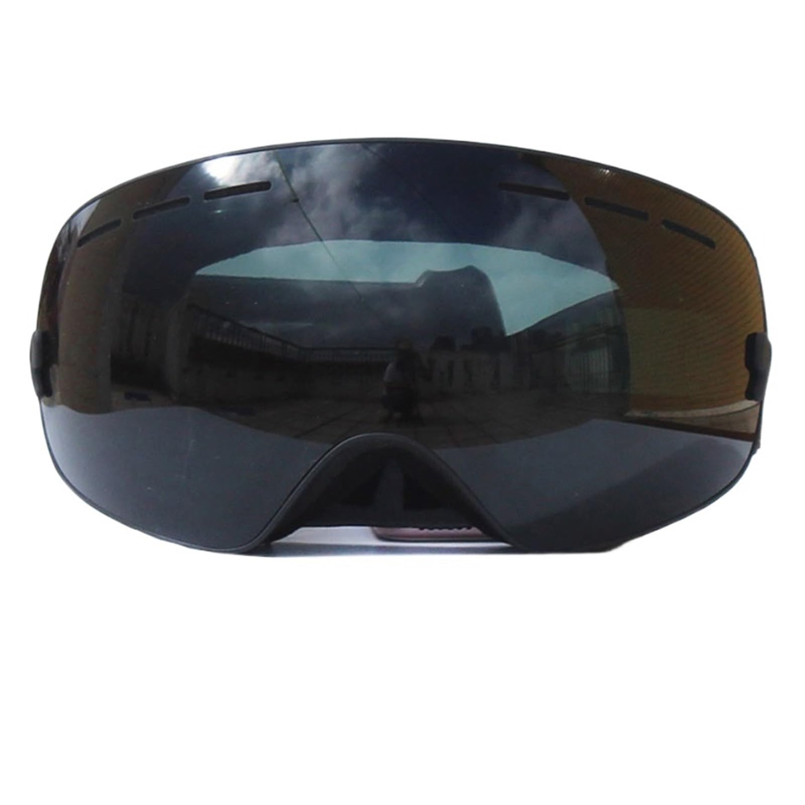 Okulary narciarskie dwuwarstwowe gogle narciarskie -fog Duża maska narciarska Okulary narciarskie Śnieg Snowboard Okulary Graced Lens Mirror Gogle Etui Gogle Outdoor (Kolor: Biały Niebieski) (Cz