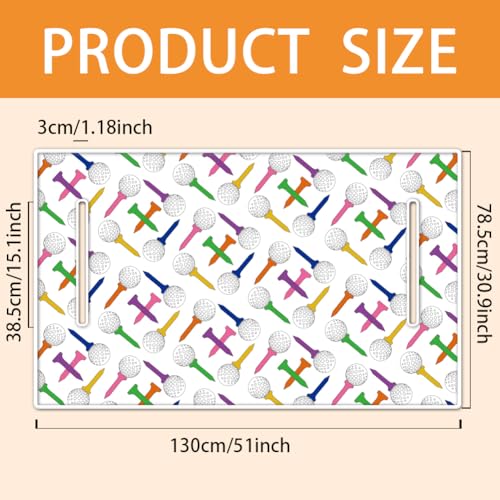 ORIGACH Golf Tees & Golf Balls Golf Cart Seat Covers, Comfortable Cooling Golf Cart Blanket Towel, 100% Microfiber, Fits EZGO, Club Car, and More 2-Seat Golf Carts, 51x31inch by ORIGACH - Image 2