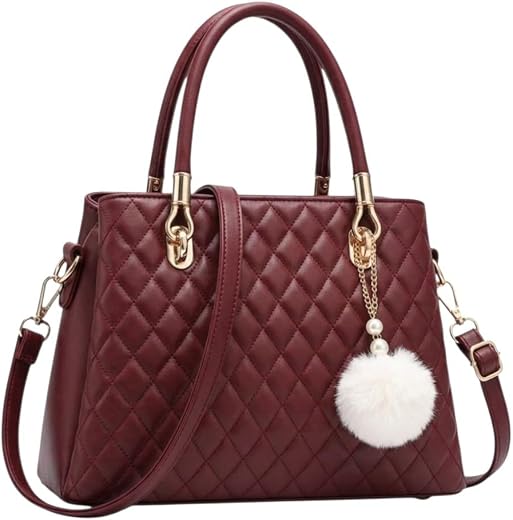 Women's Pu Leather Hand Shoulder Bag Hand Held bag with long Strap Queen Collection
