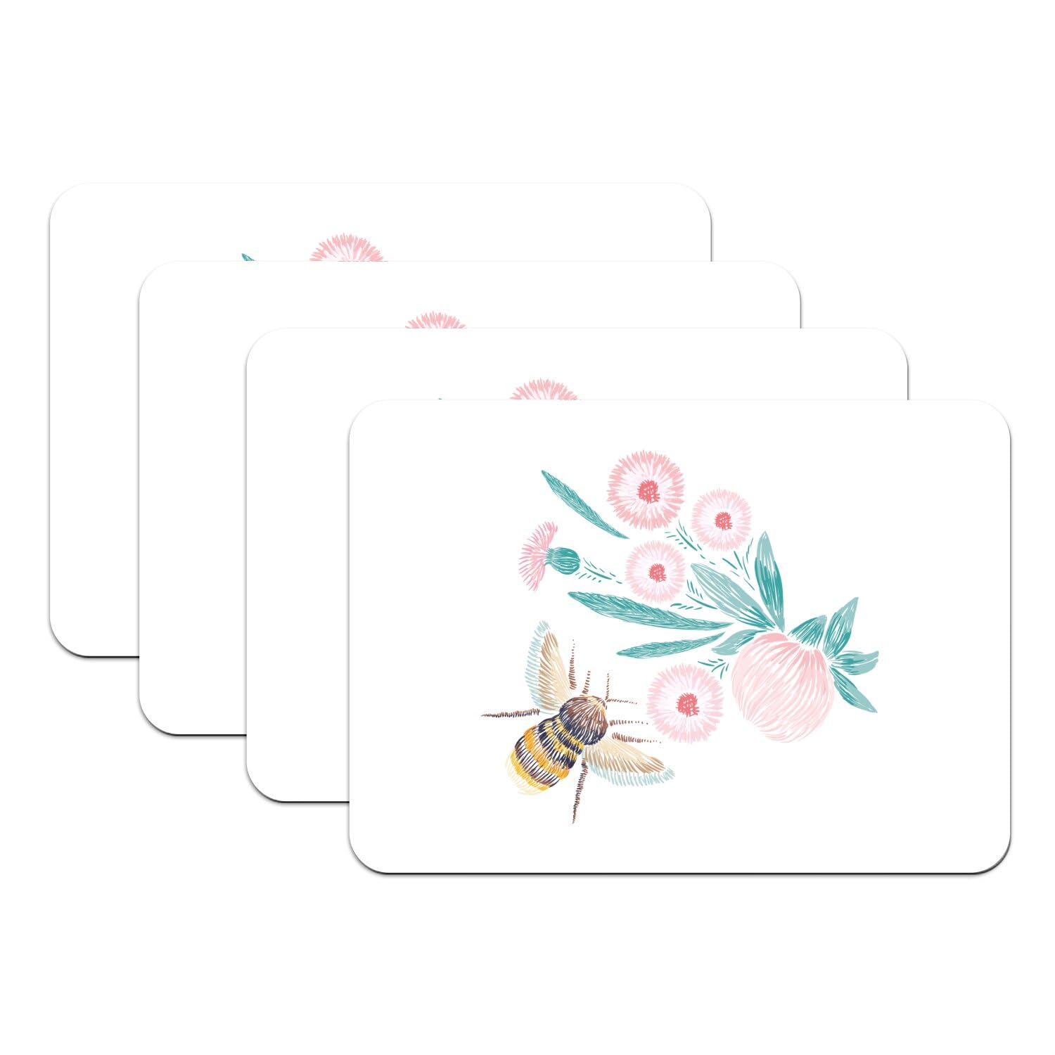 Set de table abeille blanc grand format pour sublimer vos repas de famille