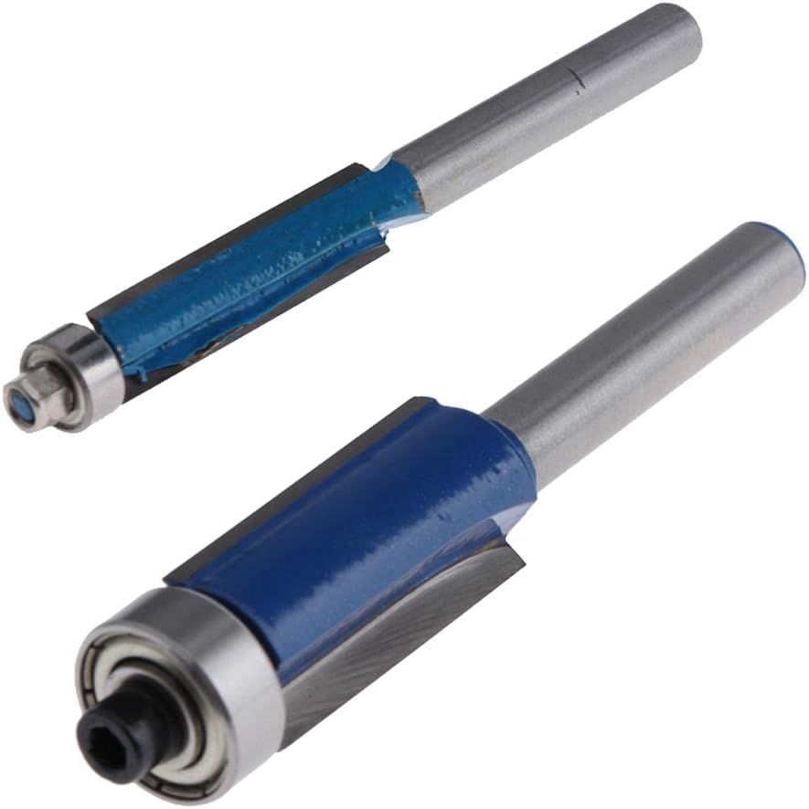 2 Pieces 1/4 Shank Flush Trim Router Bit Bearing Trimming Woodworking Tool|Home & Garden | Tools | Power Tools | Router Bits|2 Piece Router Bits