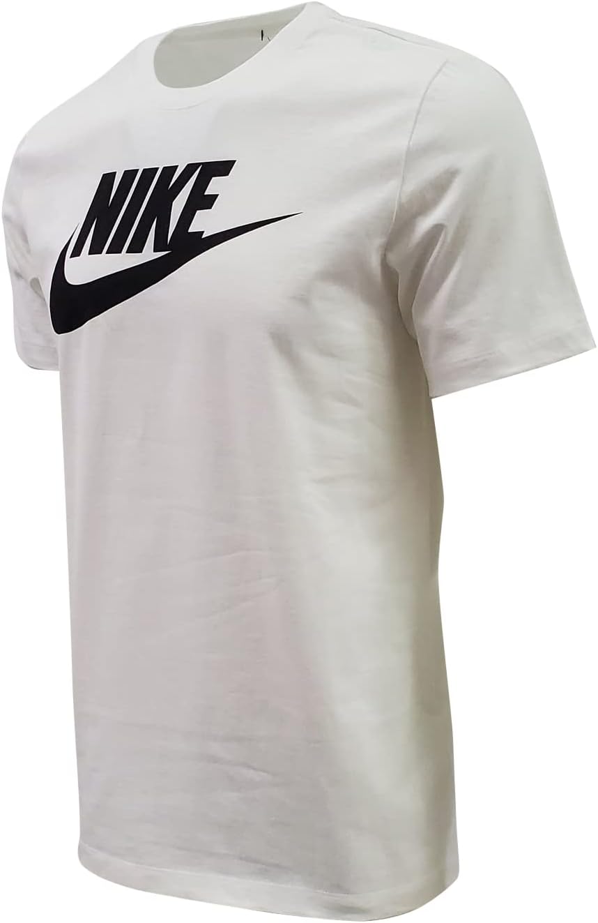Nike Sportswear Mens Graphic T Shirt (Large, White/Black)