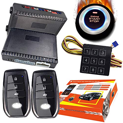 ZERTRAN Smart Security Car Alarm Passive Keyless Entry Auto Central Lock Push Button Remote Car Engine Start Stop for Tyt 1100TOY