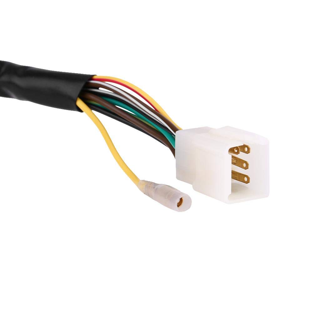 Interrupteur Moto/ATV 12V - Bouton Poussoir Jaune Pour Guidon 22mm - Démarrage, Arrêt, Klaxon - 8