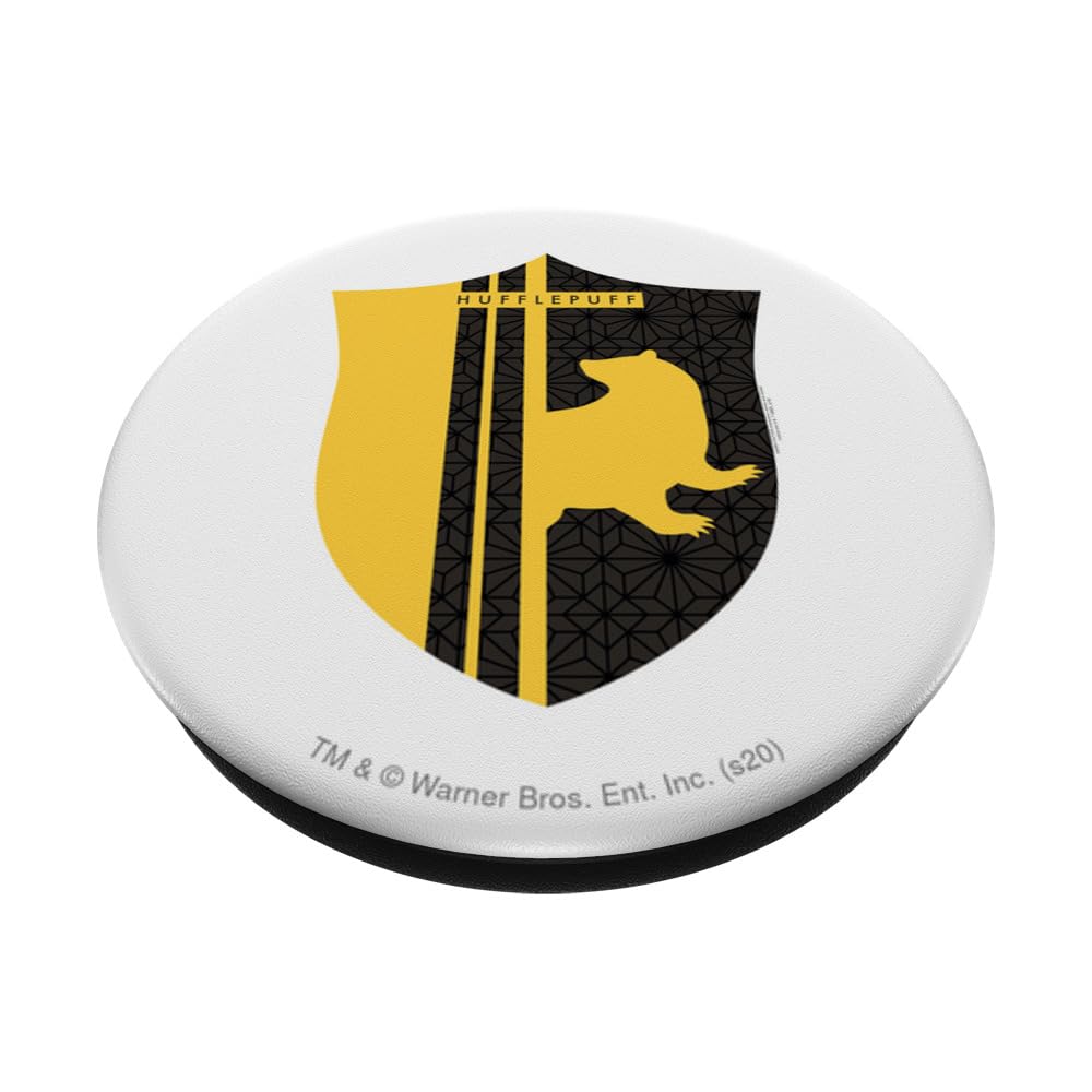 Harry Potter Hufflepuff Shield PopSockets Swappable PopGrip, Black - Image 2