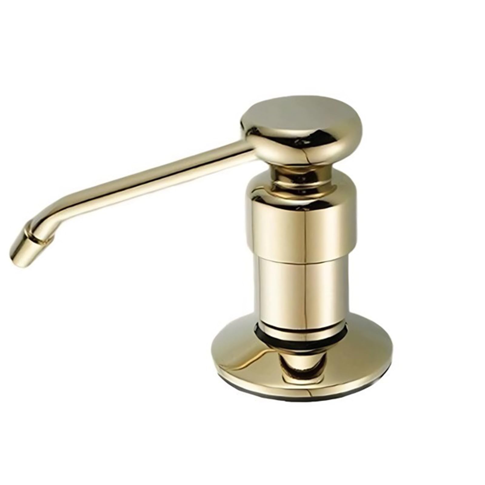 UAOGPLK ,Gold,Soap Dispenser for Kitchen Sink, Built in Sink Soap Dispenser, Countertop Brass Soap Dispenser Pump with 350ML Bottle
