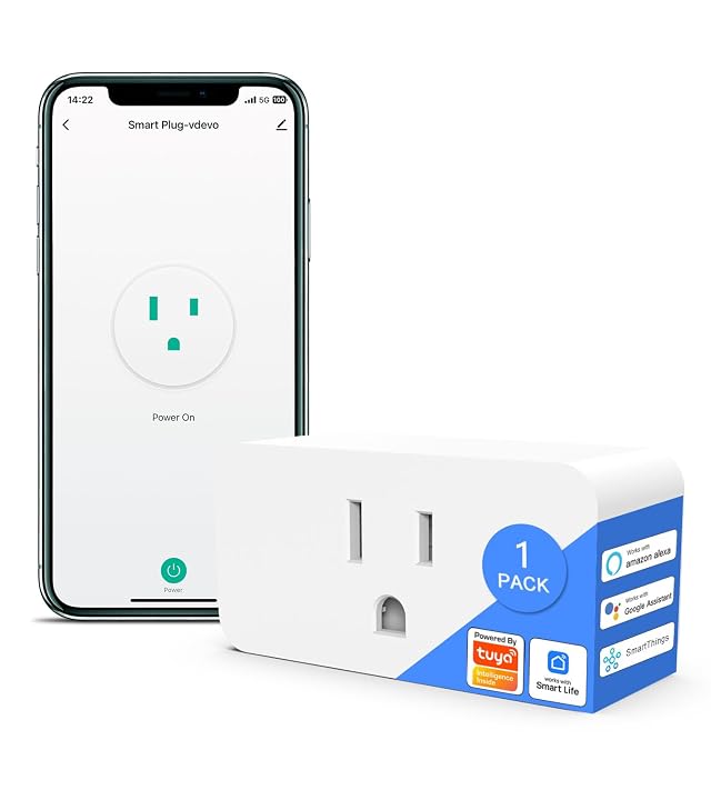 Smart Plug Mini with Energy Monitoring 2 4G Wi-Fi Outlets Support Alexa Google Assistant SmartThings Tuya Smart Plug