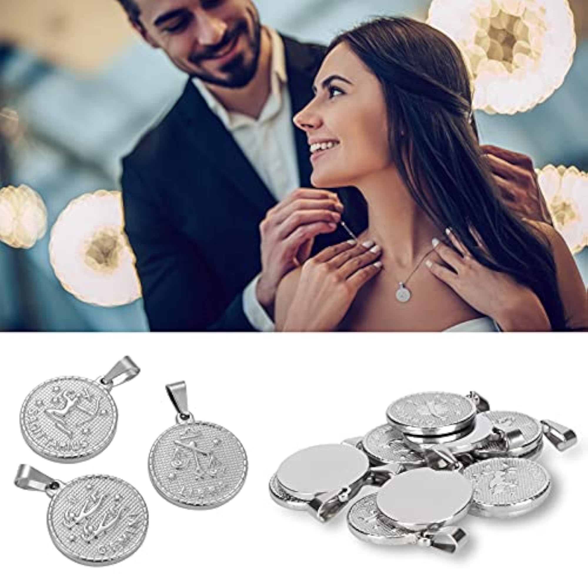 Twelve Constellation Sign Pendant Sets for DIY