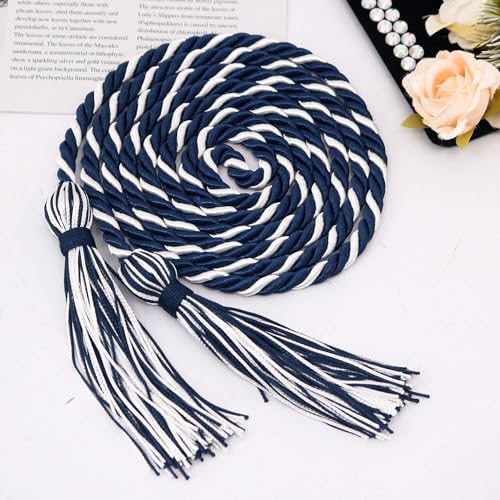 Image of GraduationMall Graduation Honor Cord 68 inch NavyWhite