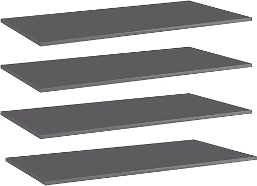 Tidyard Paneles de repuesto de 4 piezas para estanterías de aglomerado, unidades de almacenamiento, estantes organizadores, estantes de exhibición,