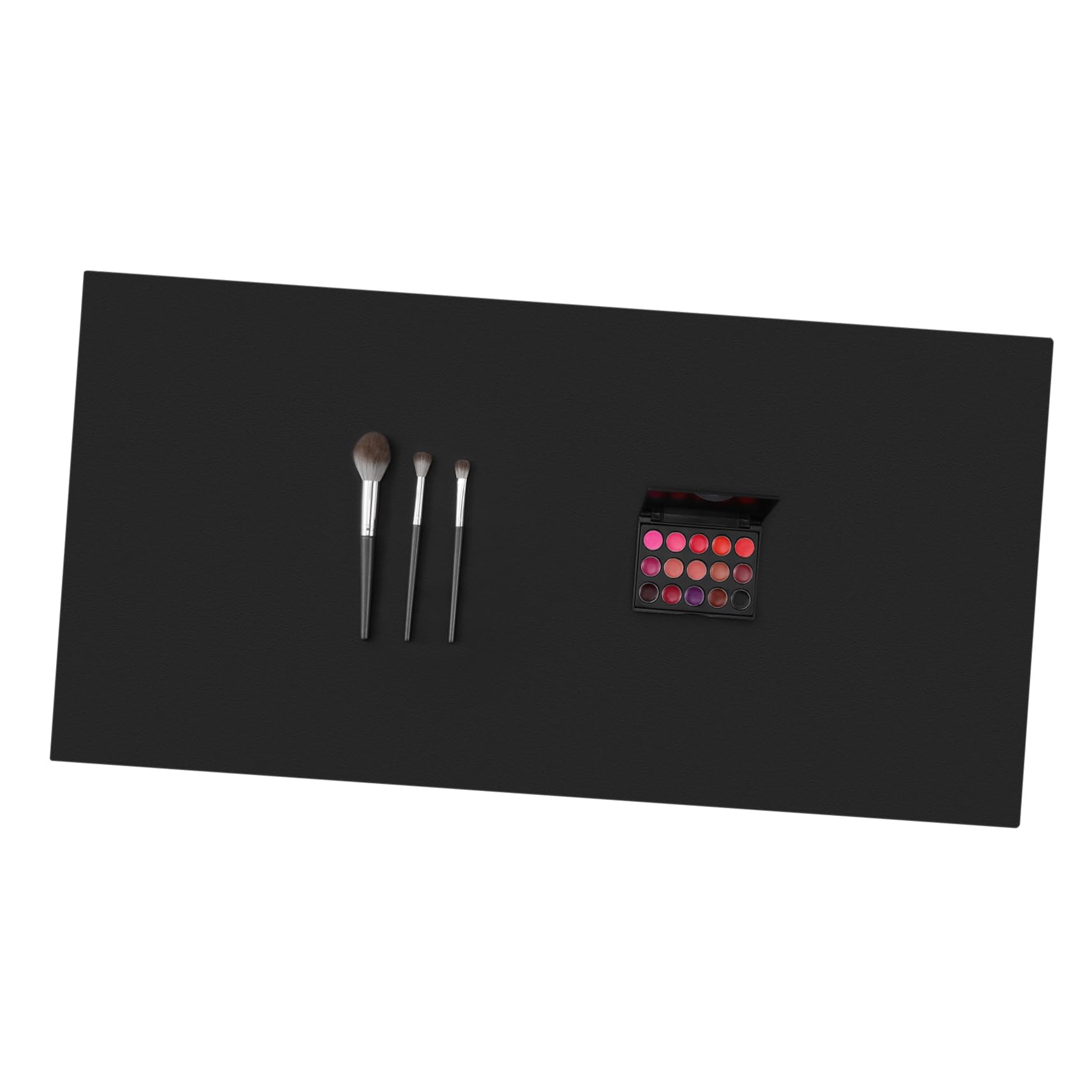 RORPOIR Place Mats for Dining Table Black Wipeable Vinyl Large Coverage Non Slip Desk Mat Kitchen Table Mats