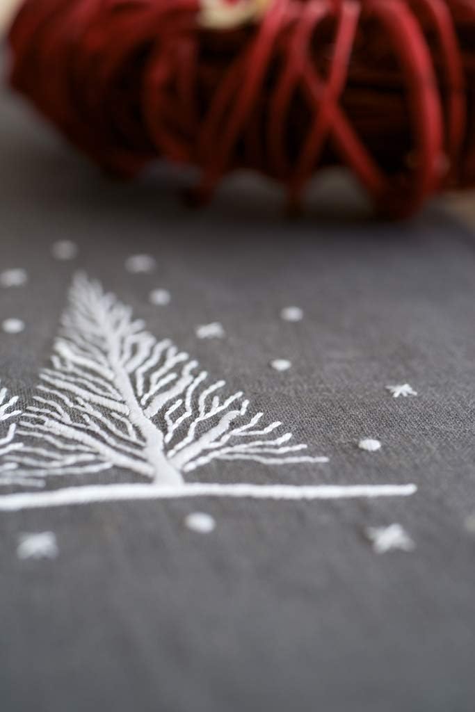 Vervaco Printed Table Runner Kit Christmas Trees 16" x 40"