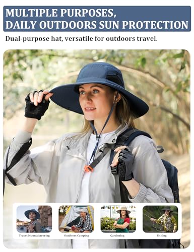 Sombrero de playa para mujer con protección UPF 50+ miniatura 5