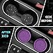 ME.FAN Car Cup Coasters [4 Pack] Silicone Cars Coasters - Universal Non-Slip Recessed Interior Accessories - Cup Holder Inserts Deep Purple
