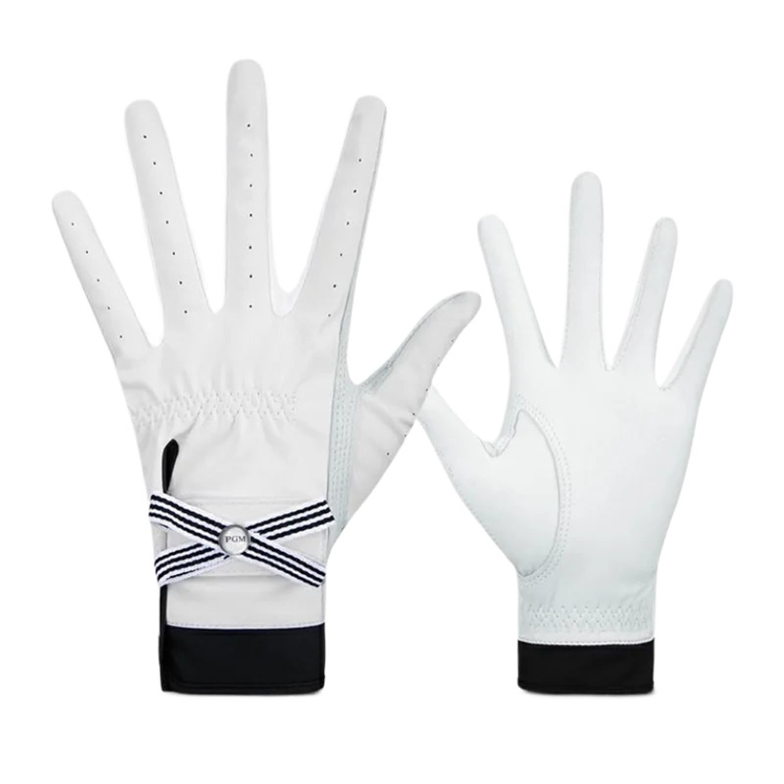 Damen-Golfhandschuhe aus Lammleder, atmungsaktiv, offene Finger, für Golfsport, Rechts- und Linkshänder