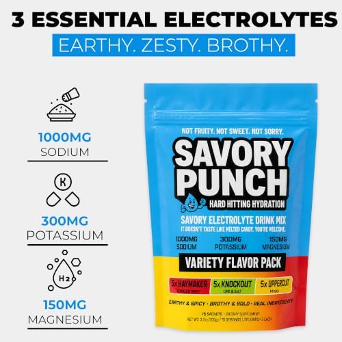 Variety Pack Electrolyte Powder, 15 Sticks, 5 of Each Flavor — 사진 3