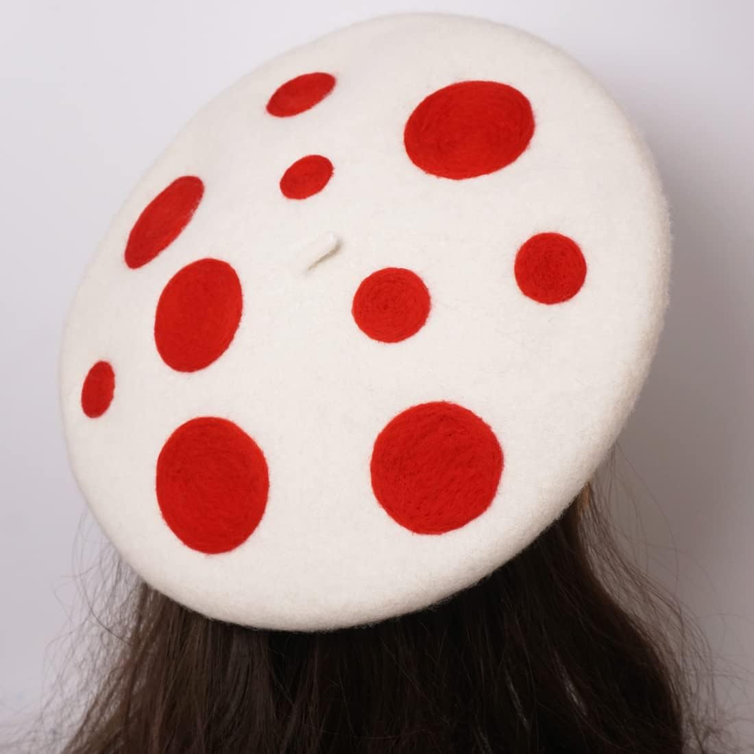 Mushroom Beret Women's Cute Lolita Kawaii Plant Cosplay Cap Vintage Painter Hat Sweet Girl Decor