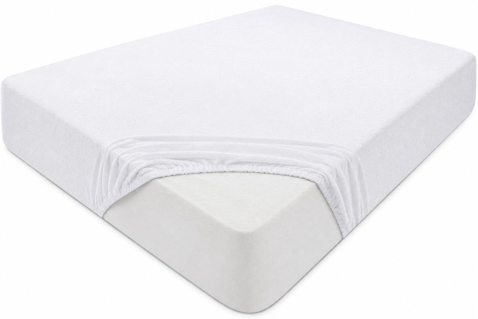 Water & Moisture Proof Extra Deep Terry Towel Mattress Protector Topper Cover Anti Allergy, Anti Dust Mite and Breathable (Bunk (75 x 190 cm + 30 cm depth))