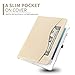 KVAGO iPad Case for New 2018/2017 9.7 inch -Auto Sleep Wake Smart Case Cover with Pencil Holder for iPad 6th Gen, iPad 5th Gen -Gold