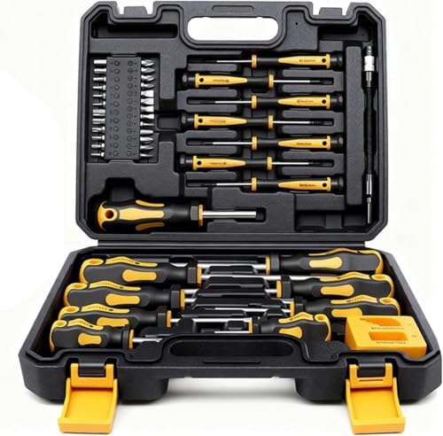 43 PCS Kit Chave de Fenda e Bits, Jogo Chave de Fenda em Aço Crom...
