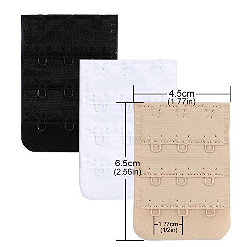 Closecret Women's Nylon Bra Extender Multi-size Brassiere Strap Extension2