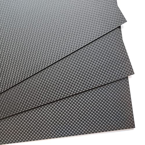 raw carbon - 1.0mmx200mmx300mm Plain Matte Carbon Fiber Sheet Plate Panel for R/C FPV Frame