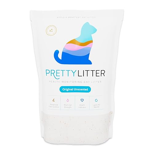 PrettyLitter Health Monitoring Cat Litter, Original Unscented Non-Clumping Crystal Litter, 6 lbs (Pack of 1) - (Pack of 1)