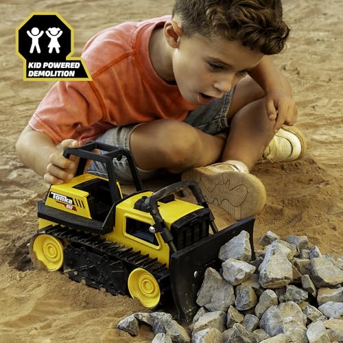 Tonka Steel Classics Bulldozer - Made with Steel & Sturdy Plastic, Yellow Toy Construction Truck, Boys and Girls, Kids, Toddlers, Ages 3+ - Image 5