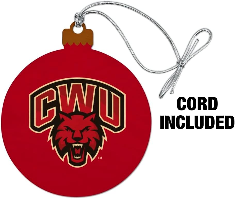 GRAPHICS & MORE Central Washington University Primary Logo Wood Christmas Tree Holiday Ornament - Image 2