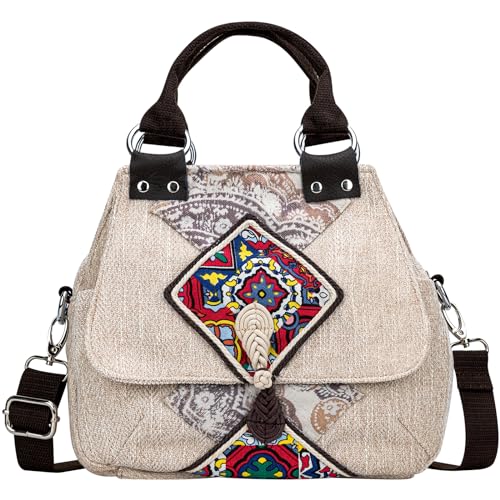 Tote Bag for Women With Zipper, Small Crossbody Bags for Women Trendy, Hand-Woven Shoulder Handbags