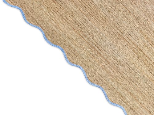 Tapete de yute natural Boho trenzado 2'x3' miniatura 5