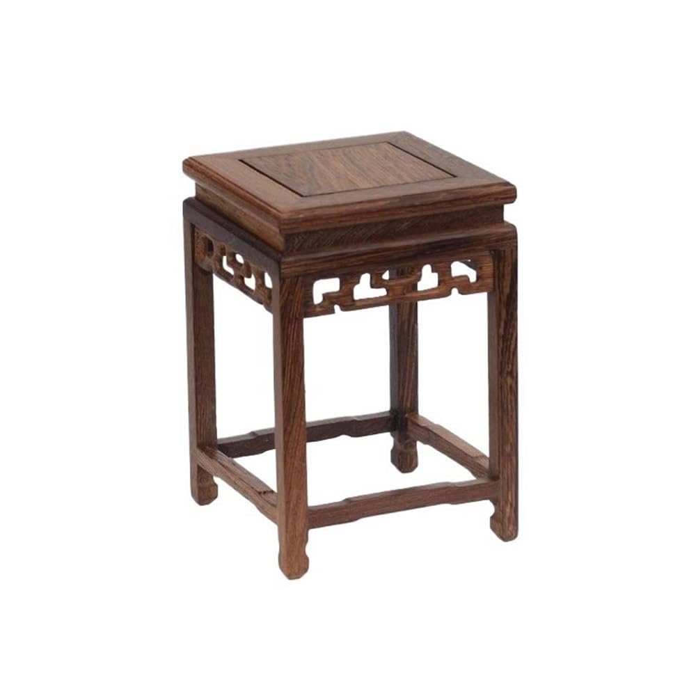 Support à bonsaï Tabouret carré en forme de vase Bonsaï, support à thé en bois, décoration for la maison et le bureau(Grand)