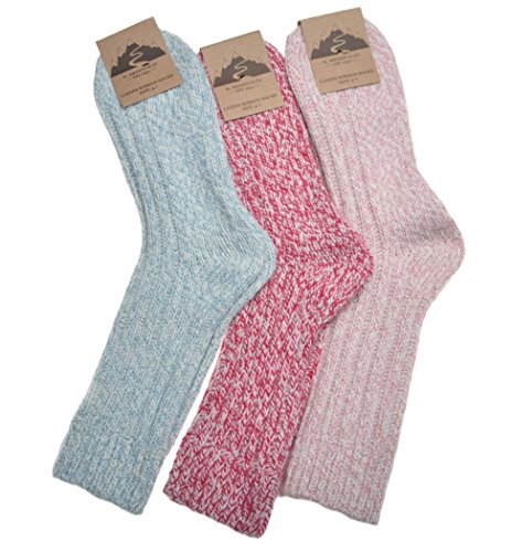 3u00a0pares de calcetines gruesos de mezcla de lana cálida para señora, talla 37 - 41