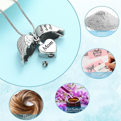 Collier urne funéraire en acier inoxydable pour cendres et son kit
