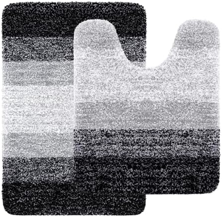 Amazon.com: Arotive Microfiber Bathroom Rugs and Toilet Rugs U-Shaped ...