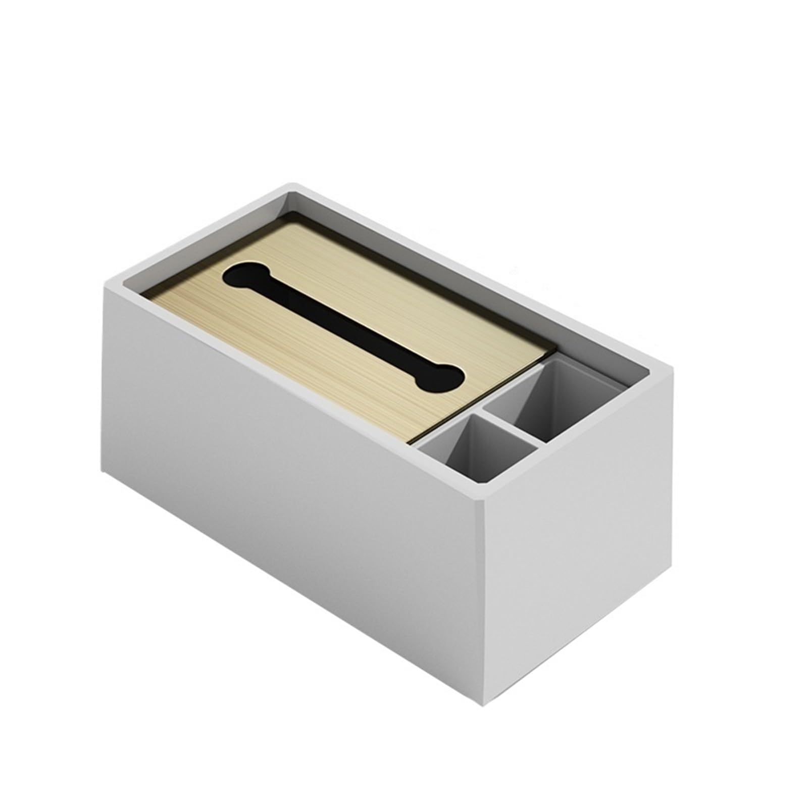 Tissue Holder Dispenser Desktop Multifunctional Paper Box Living Room Coffee Table Remote Control Tissue Storage for Living Room(Gris)