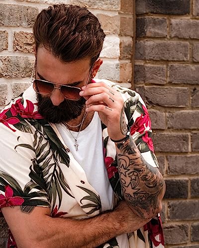 Forge & Foundry Men's Religious Cross Pendant with Adjustable 21" Necklace Wheat Chain | Genesis | Design-led, artisan jewelry from London4