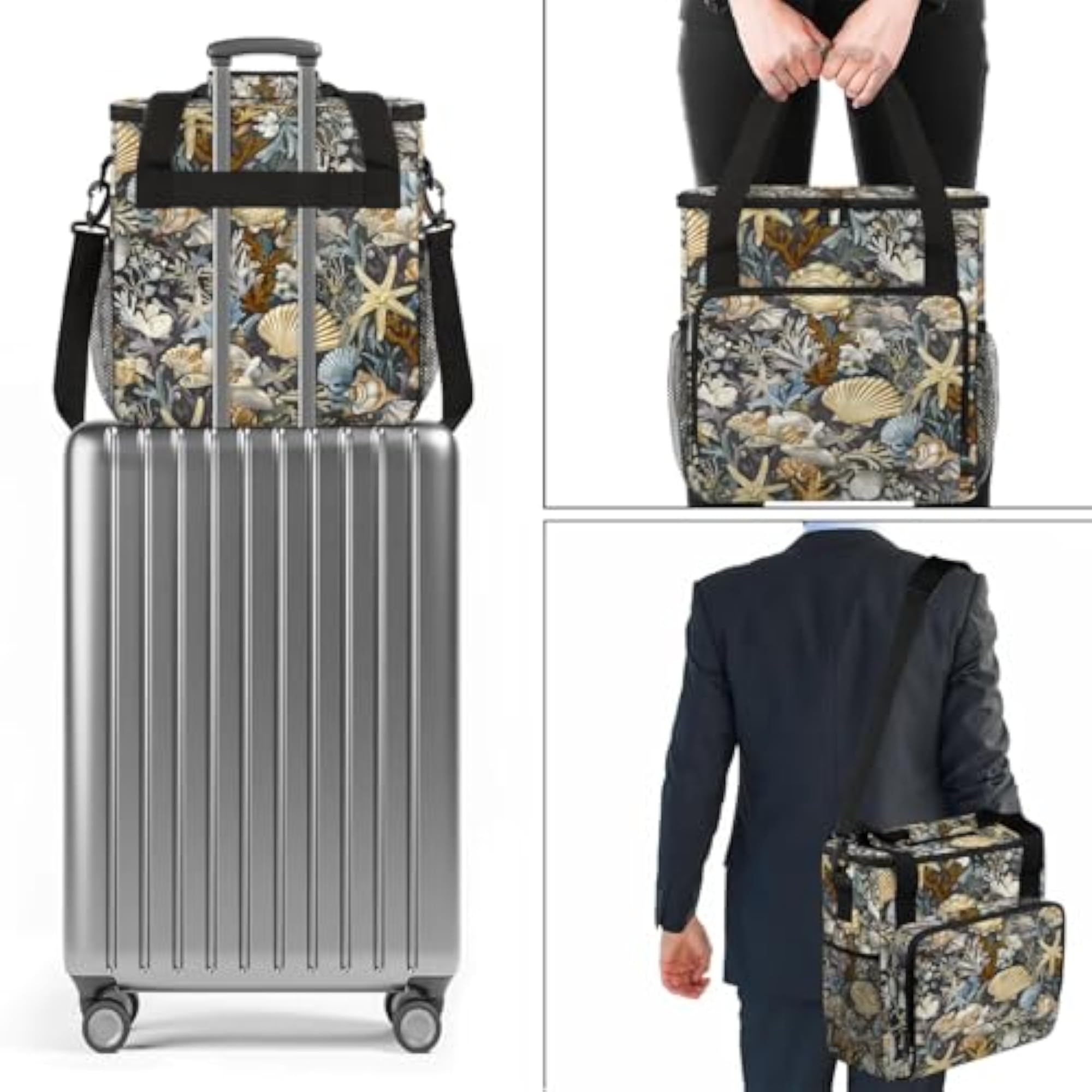 Summer Beach Insulated Storage Organizer Tote Bag for Travel