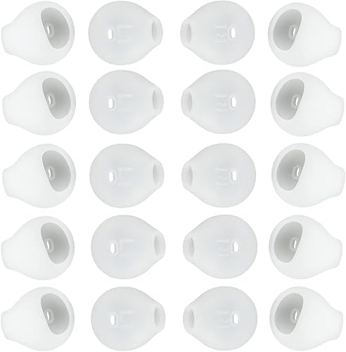 10 pares de fundas para auriculares de silicona de repuesto compatibles con Samsung Galaxy Note 5Note 7s7s6s6 EdgeLevel U, color blanco
