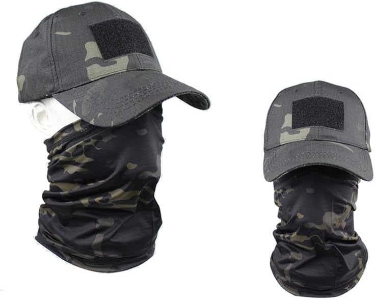 Outdoor Sports Shooting Hiking Fishing Tactical Camouflage Fisherman Cap Neckerchief Set