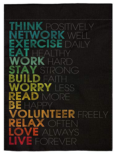 Pingpi Inspirational Quotes Garden Flag (12.5x18)