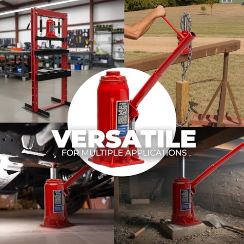Image of XtremepowerUS 12 Ton (24,000 Lbs) Capacity Hydraulic Lifting Bottle Jack Fit Repair Automotive for Car, Pickup, Truck, RV, Auto Repair Vehicle Tand House Lift W /Long Handle
