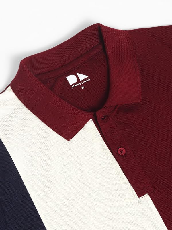 Image of Dennis Lingo Men's Cotton Polo Neck Tshirt, Regular Fit Half Sleeve