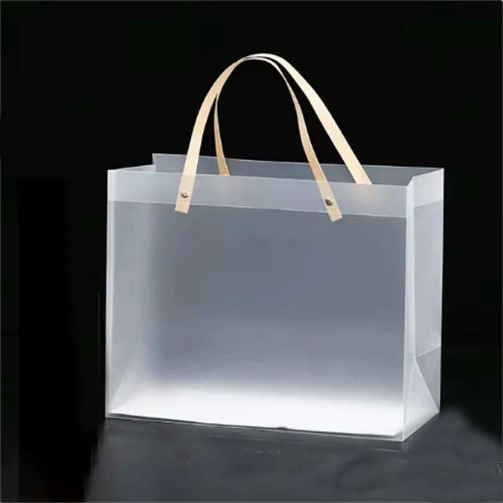 Torba NYSDM Frosted Tote Bag PVC wodoodporna przezroczysta przyjazna dla środowiska prezent towarzyszący worek na cukierki świąteczne artykuły imprezowe