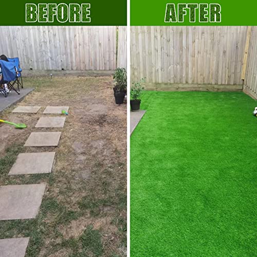 FREADEM Artificial Grass Turf for Pet Dogs 3' x 5', Fake Grass Lawn with Drain Holes, Indoor Outdoor Synthetic Grass Mat for Garden Gym Patio Balcony Playground Backyard, Height 0.8 Inch - Image 8