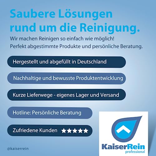KaiserRein Fensterreiniger Konzentrat mit Lotuseffekt 1L - Professioneller Fensterreiniger für streifenfreien...