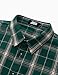 JOGAL Long Sleeve Shirts for Men Plaid Button Down Shirt Mens Casual Cotton Button Up Pocket Shirt Deep Green X-Large